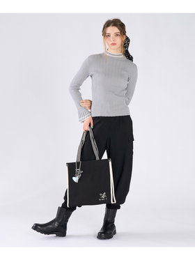 To b. by agnès b. WEB限定 ロゴ コットン スクエア トートバッグ ブラック