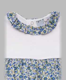 ENFANT ベビー ベビー フラワープリント コットン 半袖 ワンピース&ボトムセット ブルー系その他