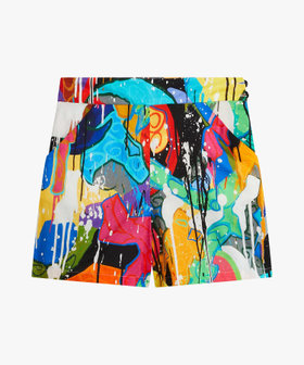 FEMME ウィメンズ プリント コットン アーティスト ショートパンツ "JonOne" マルチ