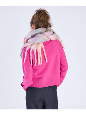 To b. by agnès b. ウール リブ カフス ニット プルオーバー ピンク