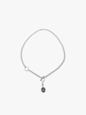 HOMME メンズ メンズ メンズ ”Willie”ロゴ チェーン ネックレス ”Ben” シルバー