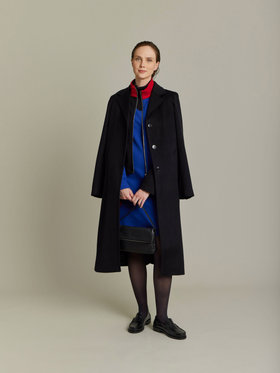 FEMME ウィメンズ 【Outlet】J617 ROBE ワンピースプレッション OPPO ネイビー