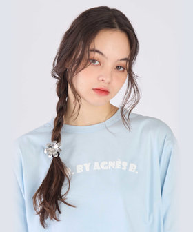 To b. by agnès b. フラワー ヘアタイ シルバー