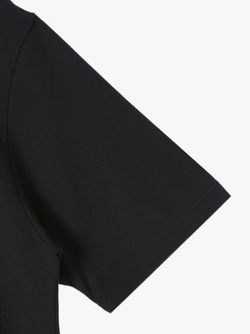 HOMME メンズ メンズ アイコニック 刺繍 コットン 半袖 ポロシャツ "Lezard" ブラック