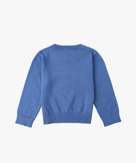 ENFANT ベビー ベビー ロゴ刺繍 コットン 長袖 ニットプルオーバー ブルー系その他