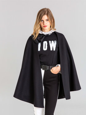 FEMME ウィメンズ コットンジャージー ツートーン スリムフィットパンツ ブラック