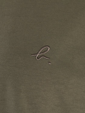 FEMME ウィメンズ "b" ロゴ 刺繍 コットン 半袖 Tシャツ "b. style" カーキ
