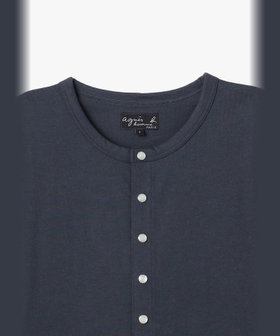 HOMME メンズ メンズ オーガニックコットン 長袖 カーディガンプレッション グレー