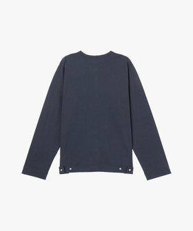 HOMME メンズ メンズ オーガニックコットン 長袖 カーディガンプレッション グレー