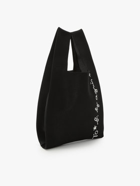 To b. by agnès b. ニット ロゴトートバッグ ブラック