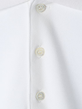 HOMME メンズ メンズ アイコニック 刺繍 コットン 半袖 ポロシャツ "Lezard" ホワイト