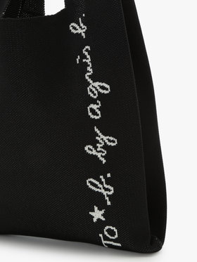 To b. by agnès b. ニット ロゴトートバッグ ブラック