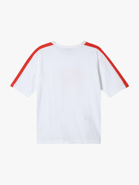 ENFANT ユニセックス キッズ ロゴ プリント コットン 半袖 Tシャツ ホワイト