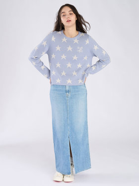 To b. by agnès b. スタージャガードプルオーバー ブルー