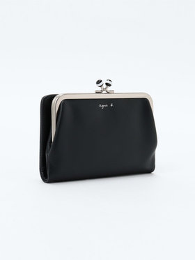 VOYAGE ウィメンズ バッグ＆ウォレット レザー がま口 ウォレット "Irene" PAW07-03 ブラック