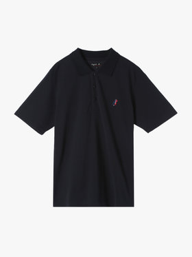 HOMME メンズ メンズ アイコニック 刺繍 コットン 半袖 ポロシャツ "Lezard" ブルー系その他