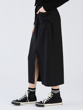 To b. by agnès b. 【Outlet】コットン ロング スカート ブラック