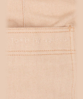 To b. by agnès b. コットン デニム ストレート ワイドパンツ ピンク