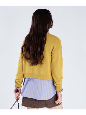 To b. by agnès b. 【Outlet】コットン Vネック ニット カーディガン マスタード