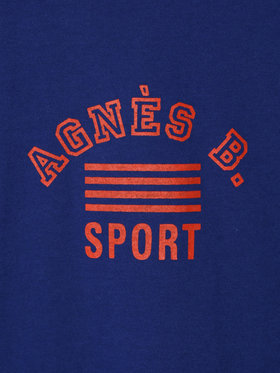 ENFANT ユニセックス キッズ ロゴ プリント コットン 半袖 Tシャツ ネイビー