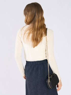 To b. by agnès b. シャーリング ジャージー タートル プルオーバー ホワイト