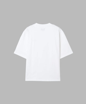 HOMME メンズ メンズ ロゴ 刺繍 コットン 半袖 Tシャツ "Horace" ホワイト