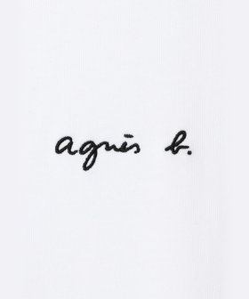 HOMME メンズ メンズ ロゴ 刺繍 コットン 半袖 Tシャツ "Horace" ホワイト