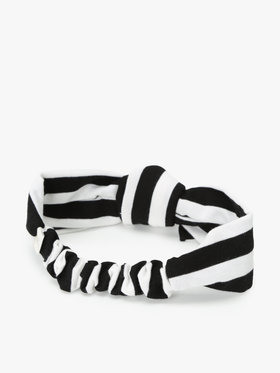 ENFANT ベビー ベビー ボーダー ヘアバンド ホワイト×ブラック
