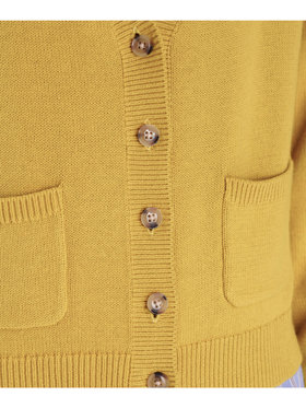 To b. by agnès b. 【Outlet】コットン Vネック ニット カーディガン マスタード