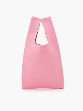 To b. by agnès b. ニット ロゴ トートバッグ ピンク