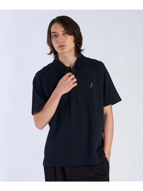 HOMME メンズ メンズ アイコニック 刺繍 コットン 半袖 ポロシャツ "Lezard" ブルー系その他