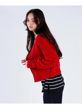 To b. by agnès b. 【Outlet】コットン Vネック ニット カーディガン ボルドー