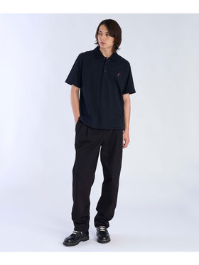 HOMME メンズ メンズ アイコニック 刺繍 コットン 半袖 ポロシャツ "Lezard" ブルー系その他