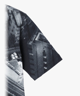 ENFANT ユニセックス キッズ フォトプリント コットン 5分袖 Tシャツ マルチ