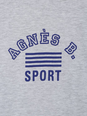 ENFANT ユニセックス キッズ ロゴ プリント コットン 半袖 Tシャツ グレー