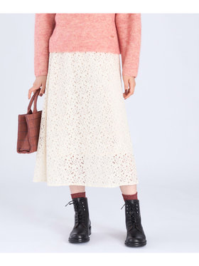To b. by agnès b. 【Outlet】ラッセルレース ロングスカート アイボリー