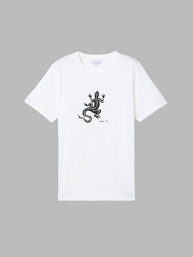 HOMME メンズ 半袖 Tシャツ "Lezard" ホワイト