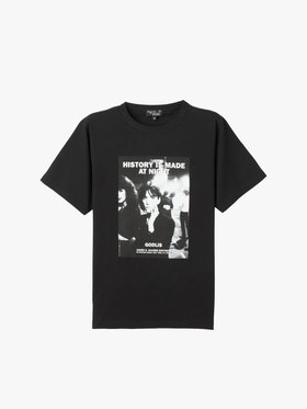 FEMME ウィメンズ コットン プリント 半袖 アーティスト Tシャツ "Godlis" ブラック