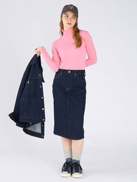 To b. by agnès b. シャーリング ジャージー タートル プルオーバー ピンク