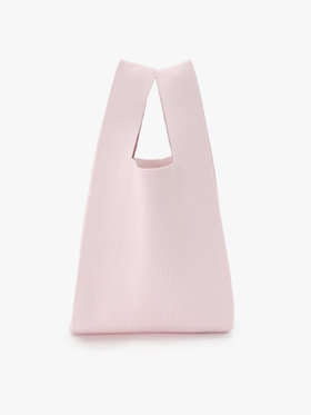To b. by agnès b. ニット ロゴ トートバッグ ピンク