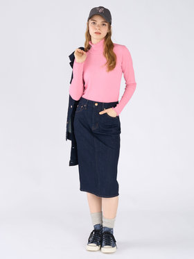 To b. by agnès b. シャーリング ジャージー タートル プルオーバー ピンク