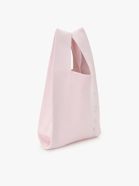 To b. by agnès b. ニット ロゴ トートバッグ ピンク