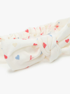 ENFANT ベビー ベビー マルチカラー コットン ヘアバンド ホワイト