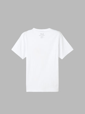 FEMME ウィメンズ コットン プリント 半袖 アーティスト Tシャツ "Berisha" ホワイト