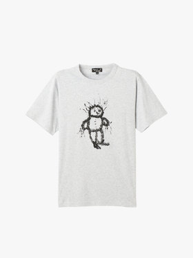 FEMME ウィメンズ コットン プリント 半袖 アーティスト Tシャツ "Harmony Korine" グレー