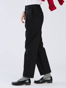 To b. by agnès b. 【Outlet】コットン タックパンツ ブラック