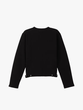 FEMME ウィメンズ コットン メルトン カーディガンプレッション "Phone" ブラック