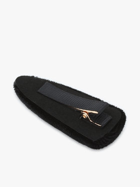 ENFANT ガールズ キッズ ”b.” ロゴ ベロア ヘアピン ブラック