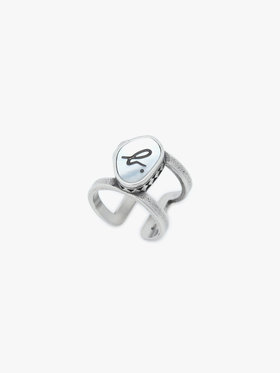 HOMME メンズ メンズ ”b.”ロゴ リング ”Adriel” シルバー