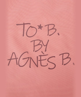 To b. by agnès b. マルチカラー ロゴ トート セット ピンク